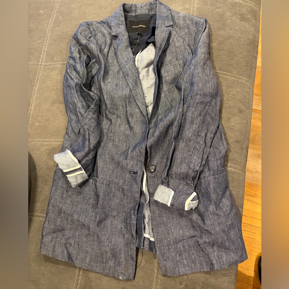 Blue Denim Blazer from Banana Republic